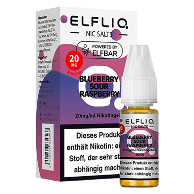 Elfliq - Nikotinsalz Liquid 20mg/ml - Blueberry Sour Raspberry Elfliq - Nikotinsalz Liquid 20mg/ml - Blueberry Sour Raspberry