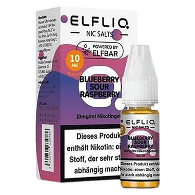 Elfliq - Nikotinsalz Liquid 10mg/ml - Blueberry Sour Raspberry
