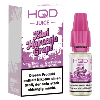 HQD Juice Liquid 18mg/ml - Kiwi Maracuja Grape HQD Juice Liquid 18mg/ml - Kiwi Maracuja Grape