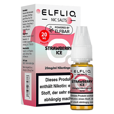 Elfliq - Nikotinsalz Liquid 20mg/ml - Strawberry Ice Elfliq - Nikotinsalz Liquid 20mg/ml - Strawberry Ice