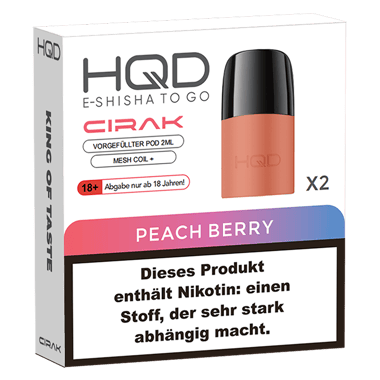 HQD Cirak Pod - Peach Berry - 2 x 2ml