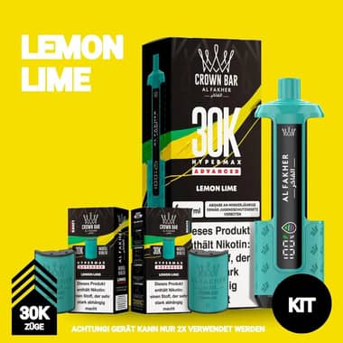 Al Fakher 30K Hypermax Akku + 2x Pod 6mg - Lemon Lime