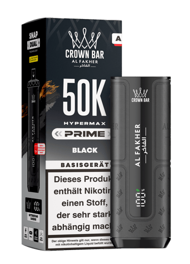 Al Fakher Hypermax Prime 50k Akkuträger - Black
