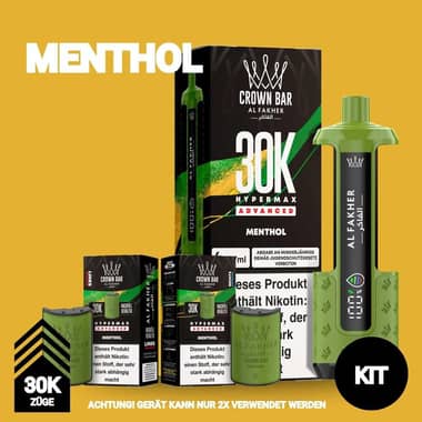 Al Fakher 30K Hypermax Akku + 2x Pod 6mg - Menthol