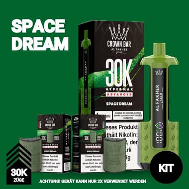 Al Fakher 30K Hypermax Akku + 2x Pod 6mg - Space Dream