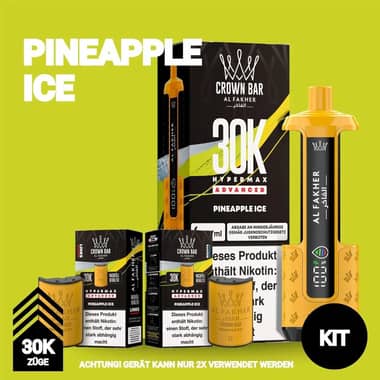 Al Fakher 30K Hypermax Akku + 2x Pod 6mg - Pineapple Ice