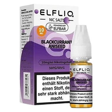 Elfliq - Nikotinsalz Liquid 10mg/ml - Blackcurrant Aniseed