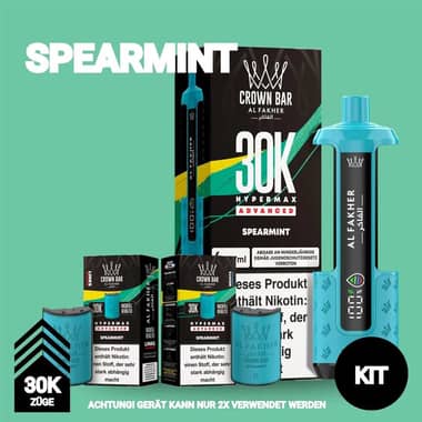 Al Fakher 30K Hypermax Akku + 2x Pod 6mg - Spearmint