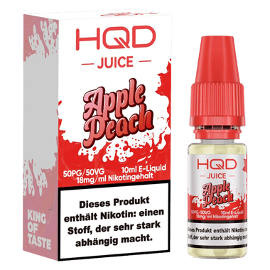 HQD Juice Liquid 18mg/ml - Apple Peach