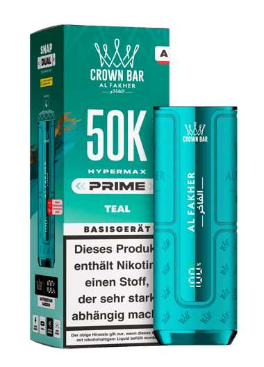 Al Fakher Hypermax Prime 50k Akkuträger - Teal