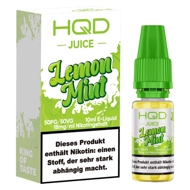 HQD Juice Liquid 18mg/ml - Lemon Mint