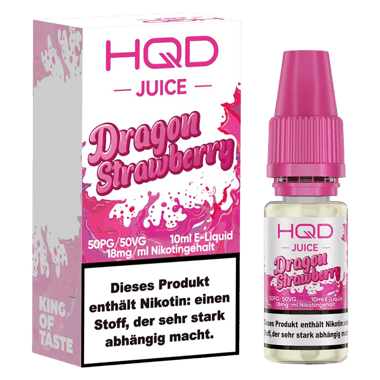 HQD Juice Liquid 18mg/ml - Dragon Strawberry