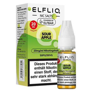 Elfliq - Nikotinsalz Liquid 20mg/ml - Sour Apple