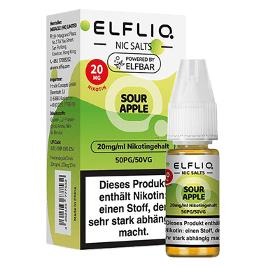 Elfliq - Nikotinsalz Liquid 20mg/ml - Sour Apple Elfliq - Nikotinsalz Liquid 20mg/ml - Sour Apple