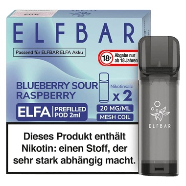 Elf Bar ELFA Liquid Pod 2er Pack - Blueberry Sour Raspberry