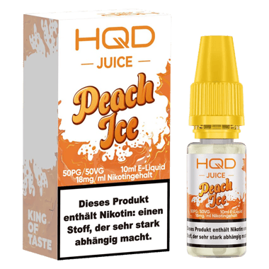 HQD Juice Liquid 18mg/ml - Peach Ice