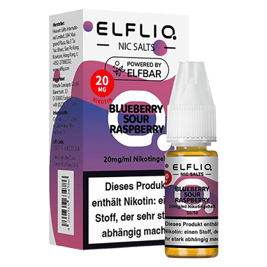 Elfliq - Nikotinsalz Liquid 20mg/ml - Blueberry Sour Raspberry