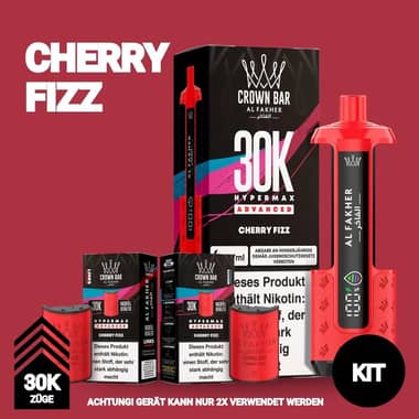Al Fakher 30K Hypermax Akku + 2x Pod 6mg - Cherry Fizz