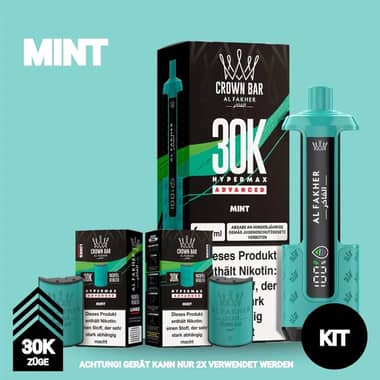 Al Fakher 30K Hypermax Akku + 2x Pod 6mg - Mint