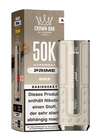 Al Fakher Hypermax Prime 50k Akkuträger - Gold