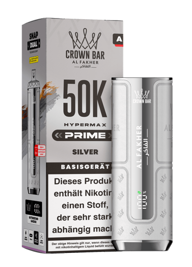 Al Fakher Hypermax Prime 50k Akkuträger - Silver