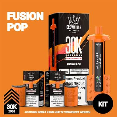 Al Fakher 30K Hypermax Akku + 2x Pod 6mg - Fusion Pop
