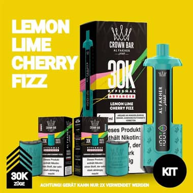 Al Fakher 30K Hypermax Akku + 2x Pod 6mg - Lemon Lime Cherry Fizz