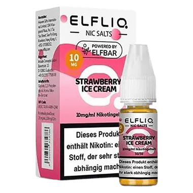 Elfliq - Nikotinsalz Liquid 10mg/ml - Strawberry Ice Cream