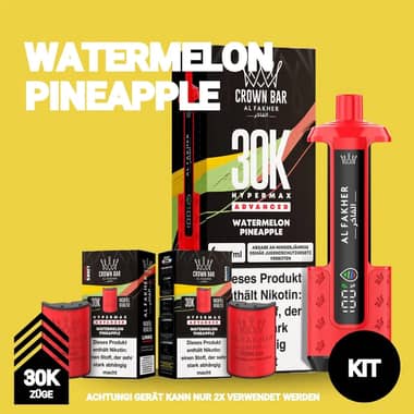 Al Fakher 30K Hypermax Akku + 2x Pod 6mg - Watemelon Pineapple