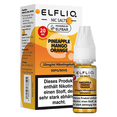 Elfliq - Nikotinsalz Liquid 20mg/ml - Pineapple Mango Orange Elfliq - Nikotinsalz Liquid 20mg/ml - Pineapple Mango Orange