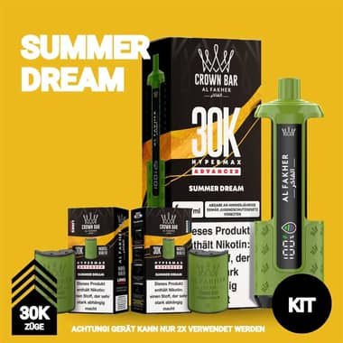 Al Fakher 30K Hypermax Akku + 2x Pod 6mg - Summer Dream