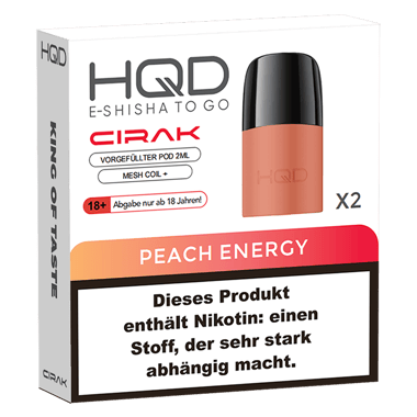 HQD Cirak Pod - Peach Energy - 2 x 2ml