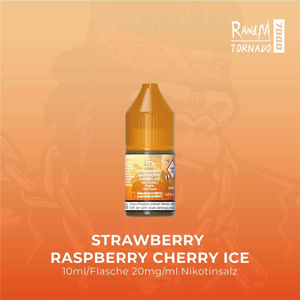 RandM Tornado Liquid 10 ml - Strawberry Raspberry Cherry Ice 20 mg/ml