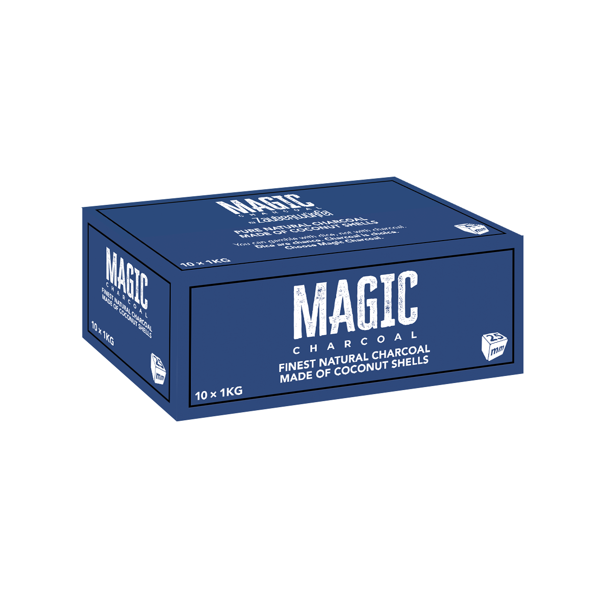 25mm Magic Charcoal Naturkohle by Zauberwürfel 10kg