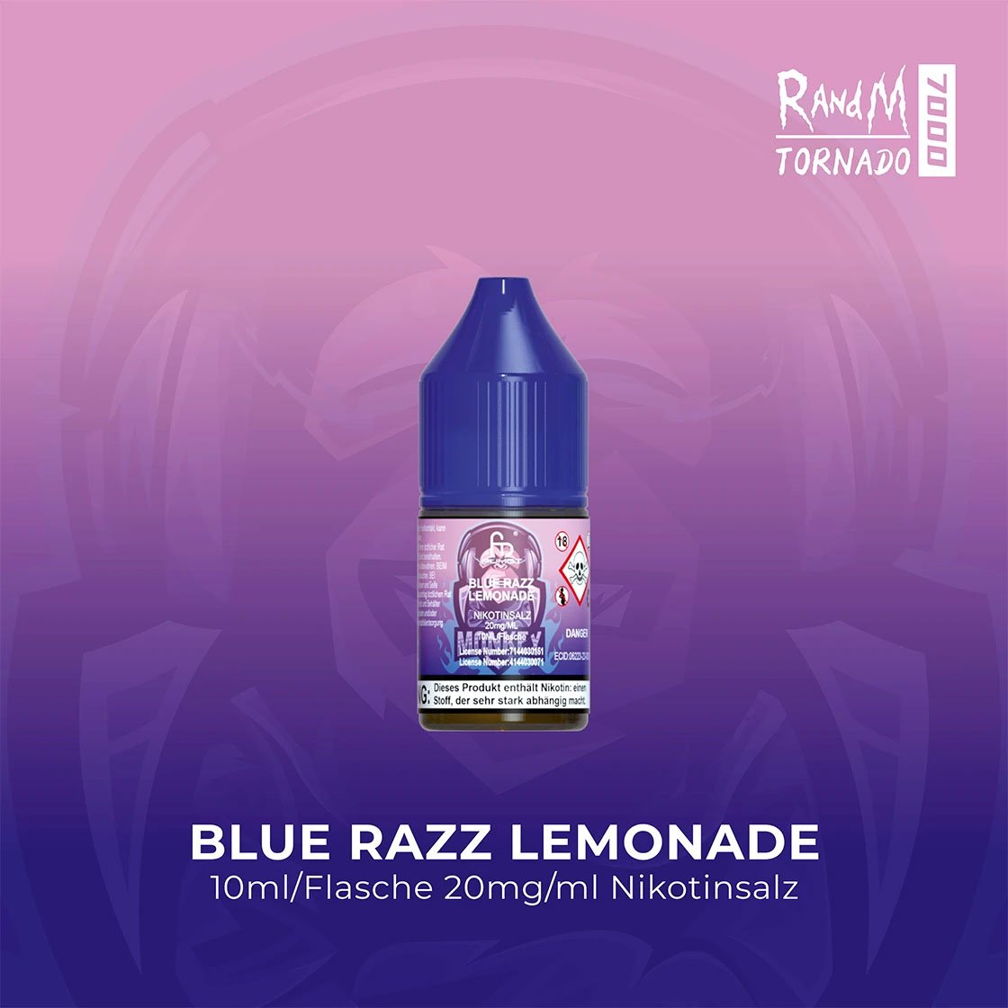 RandM Tornado Liquid 10 ml - Blue Razz Lemonade 20 mg/ml