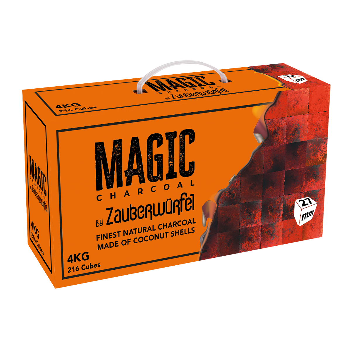 4KG 27mm Magic Charcoal Naturkohle by Zauberwürfel