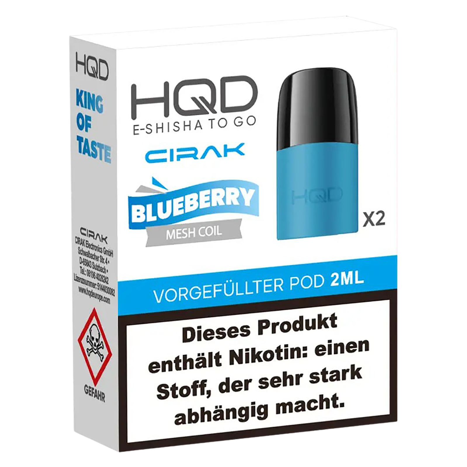 HQD Cirak Pod - Blueberry - 2 x 2ml