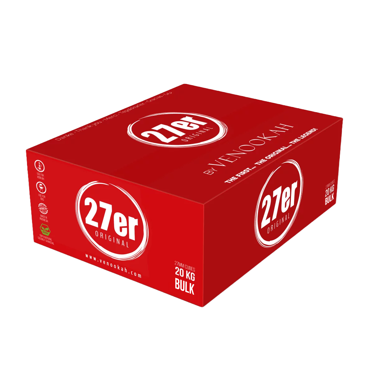 Venookah - 27er Original Gastro Naturkohle 20kg