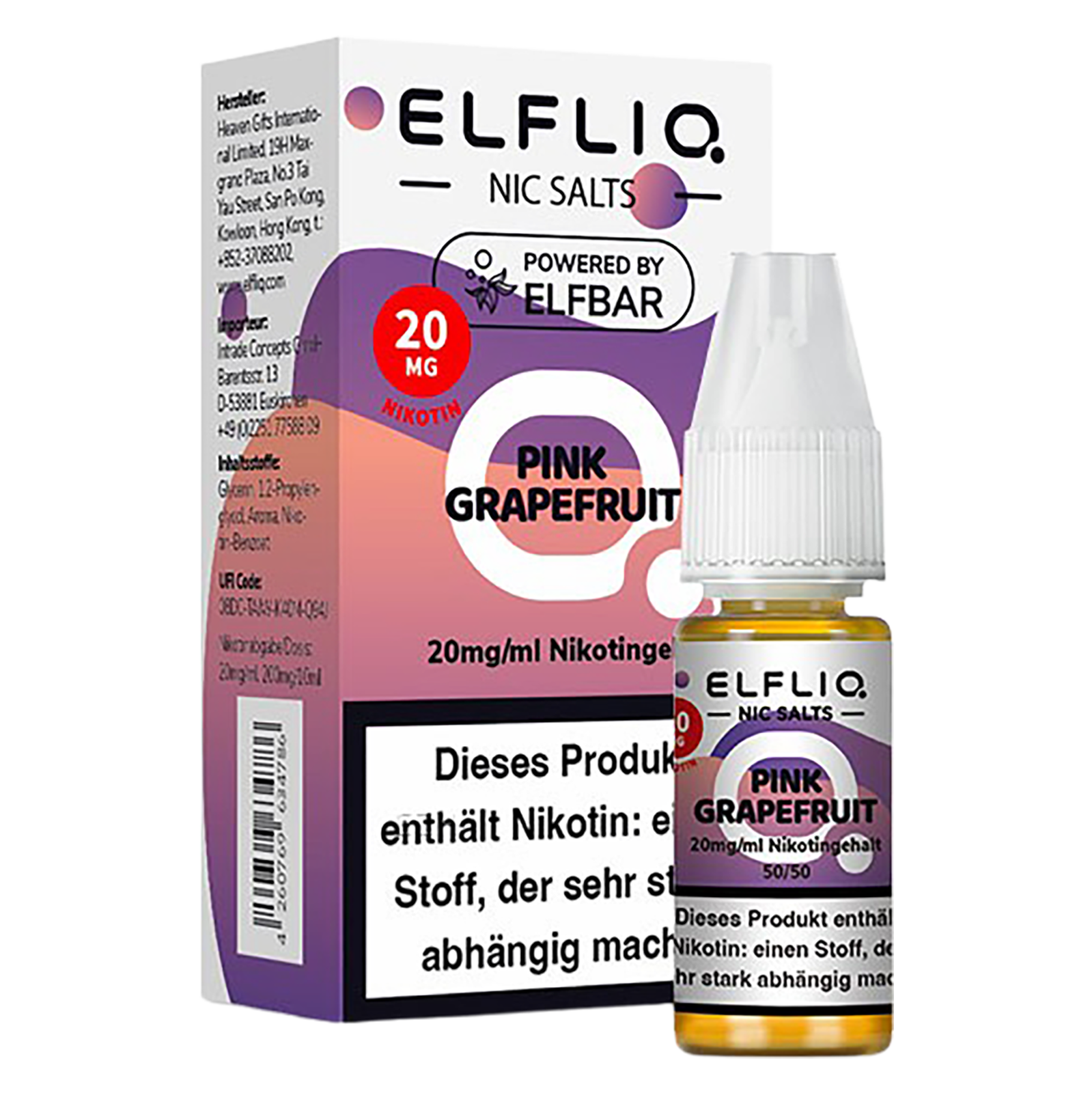 Elfliq - Nikotinsalz Liquid 20mg/ml - Pink Grapefruit