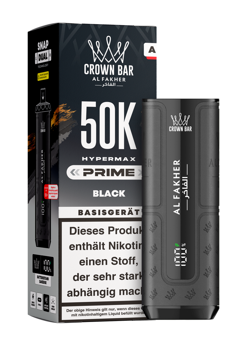 Al Fakher Hypermax Prime 50k Akkuträger - Black