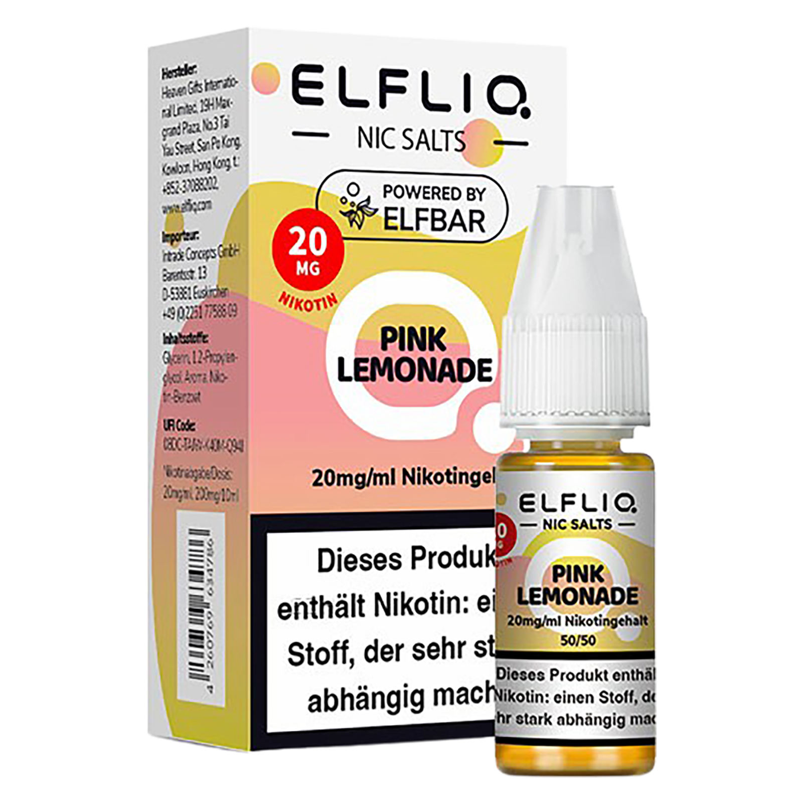 Elfliq - Nikotinsalz Liquid 20mg/ml - Pink Lemonade