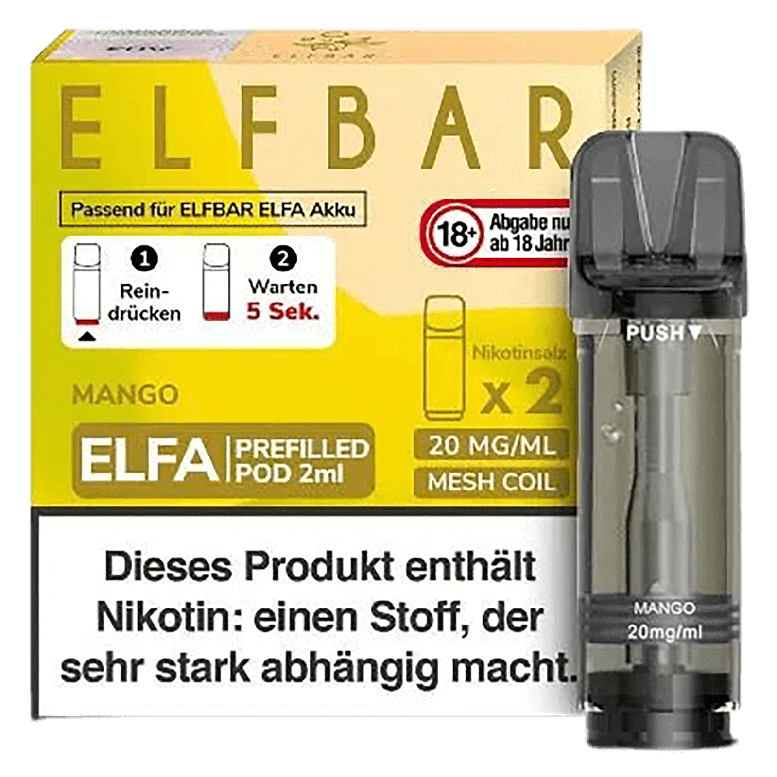 Elf Bar ELFA Liquid Pod 2er Pack - Mango