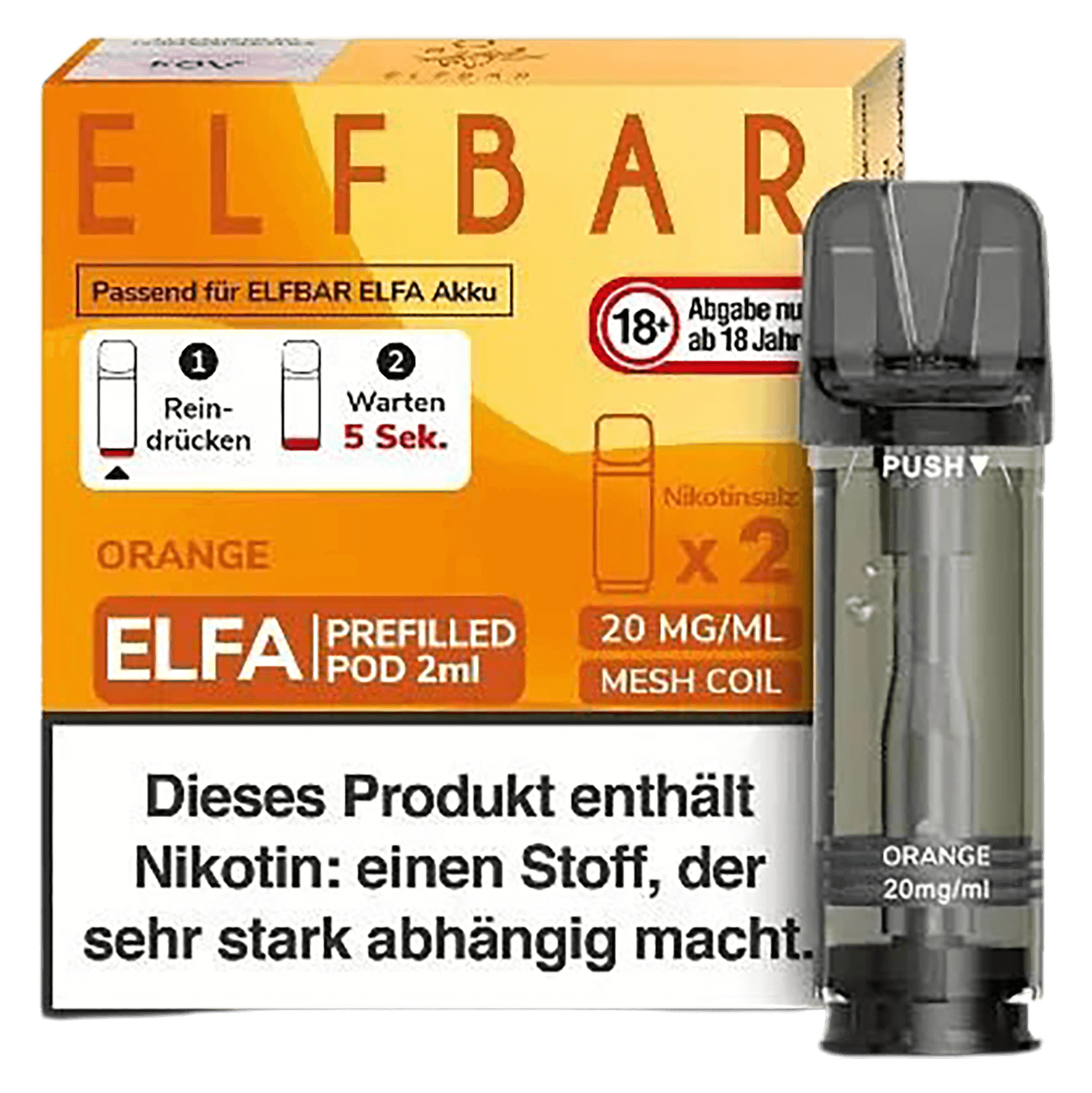 Elf Bar ELFA Liquid Pod 2er Pack - Orange