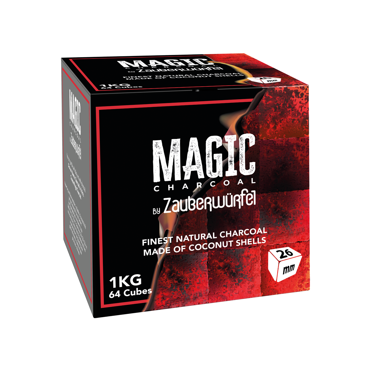 26mm Magic Charcoal Naturkohle by Zauberwürfel 1kg