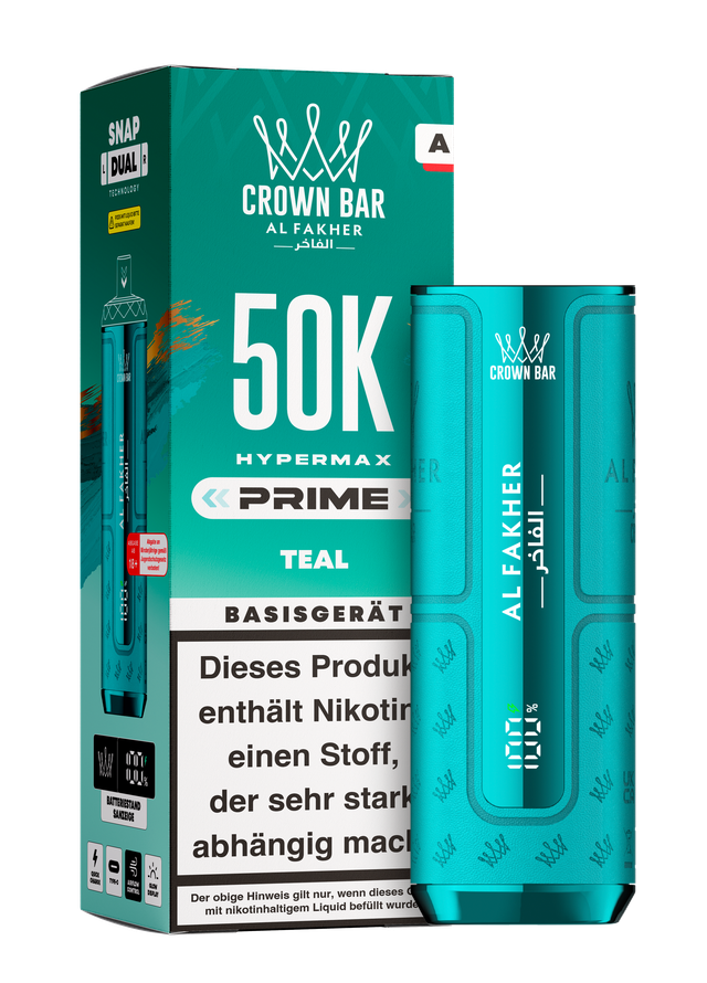 Al Fakher Hypermax Prime 50k Akkuträger - Teal