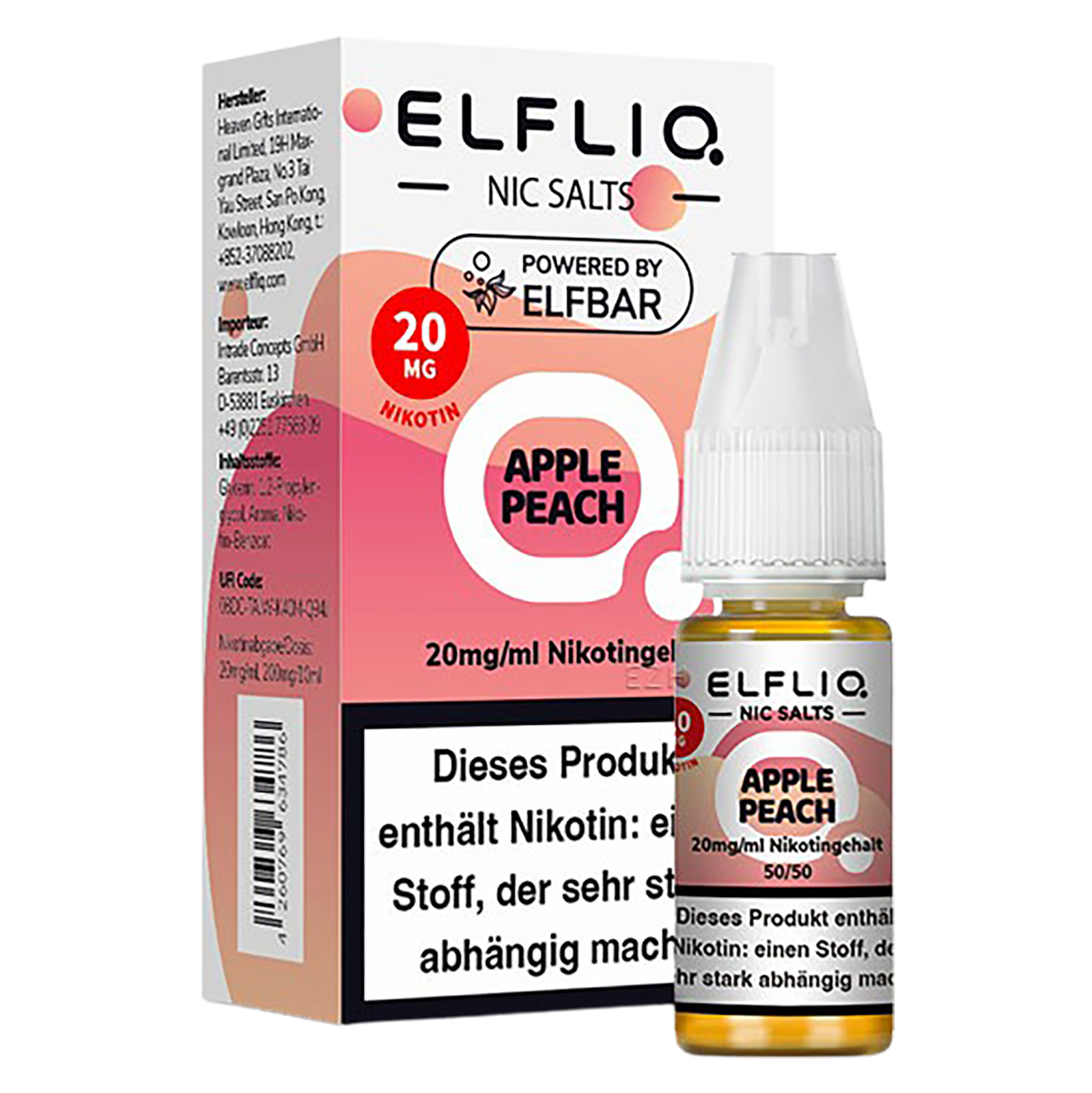 Elfliq - Nikotinsalz Liquid 20mg/ml - Apple Peach