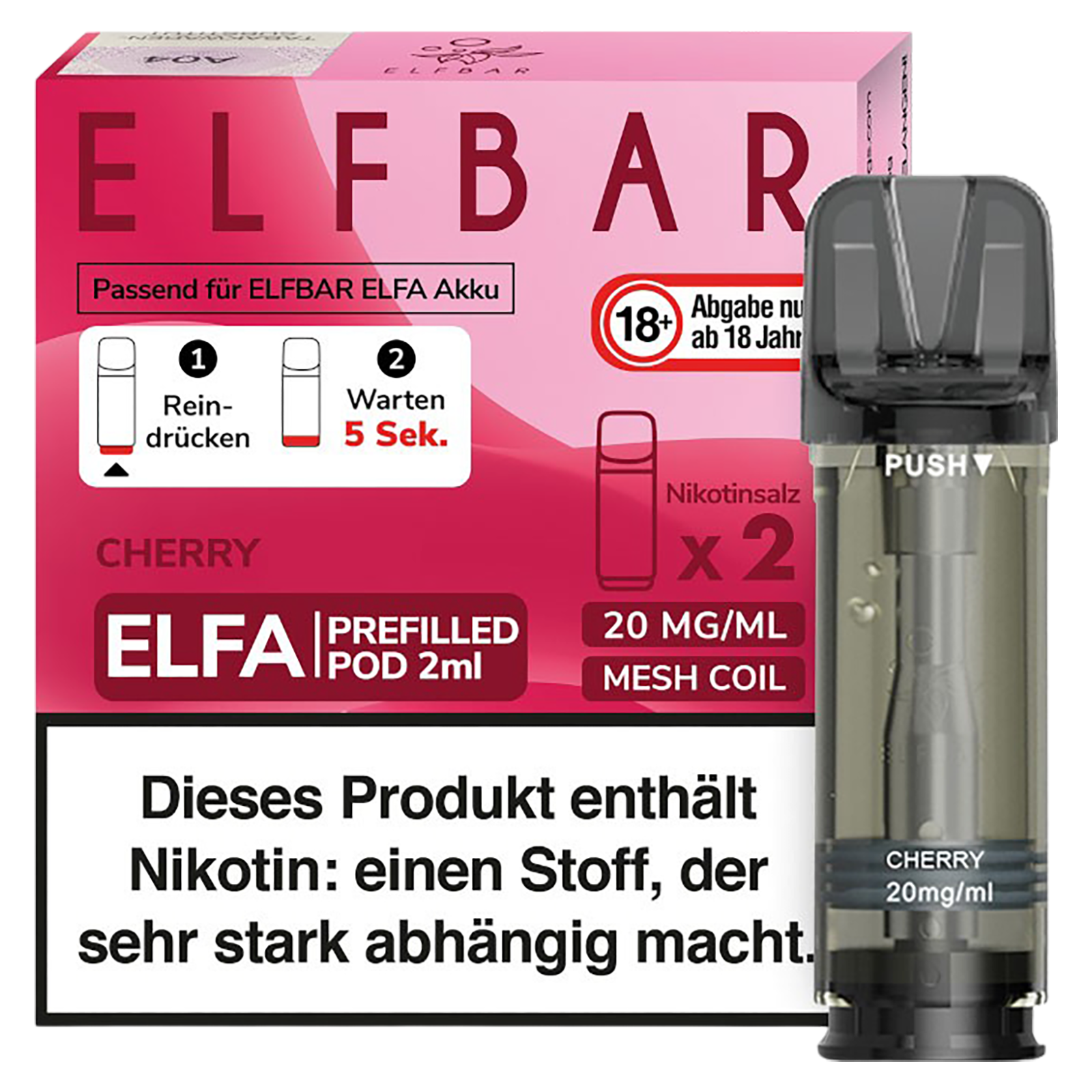 Elfbar ELFA Liquid Pod 2er Pack - Cherry