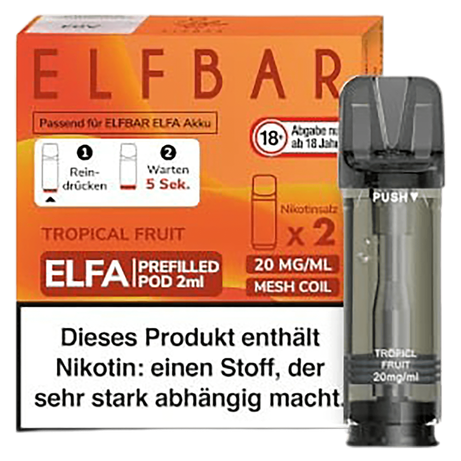 Elf Bar ELFA Liquid Pod 2er Pack - Tropical Fruit