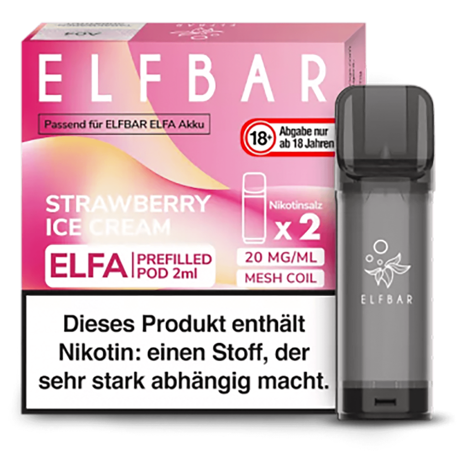 Elf Bar ELFA Liquid Pod 2er Pack - Strawberry Ice Cream