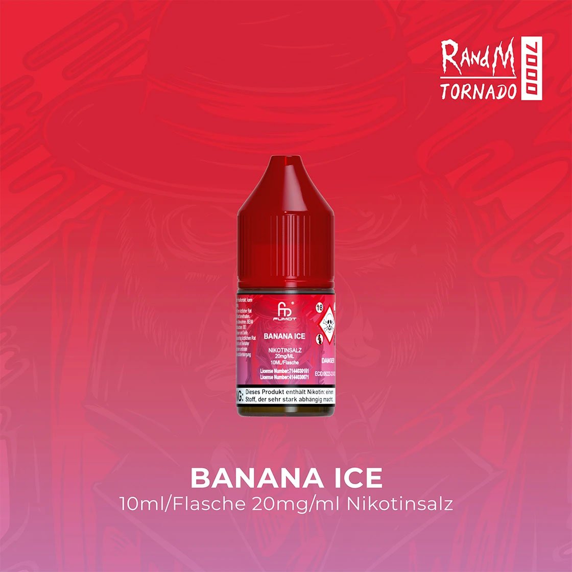 RandM Tornado Liquid 10 ml - Banana Ice 20 mg/ml